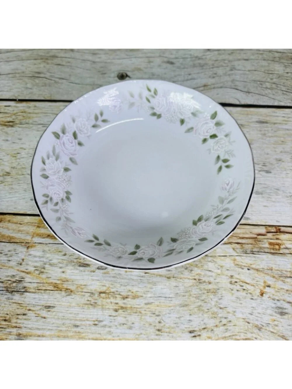 Sheffield Fine China CLASSIC 501 Pink Roses Platinum Dessert Sauce Bowl Set of 5